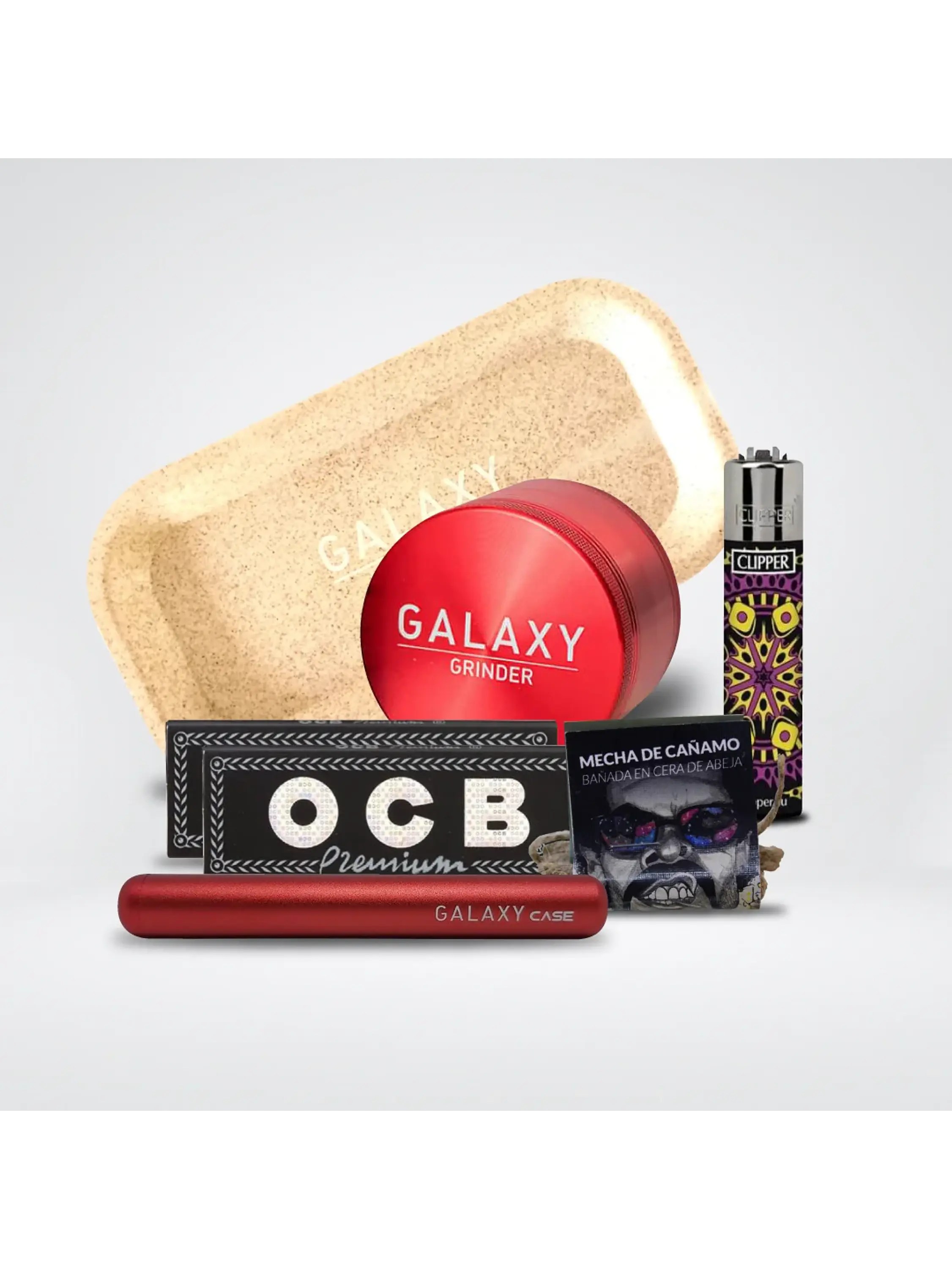 Pack Moledor Aluminio Case Red 38Mm -Galaxy 1