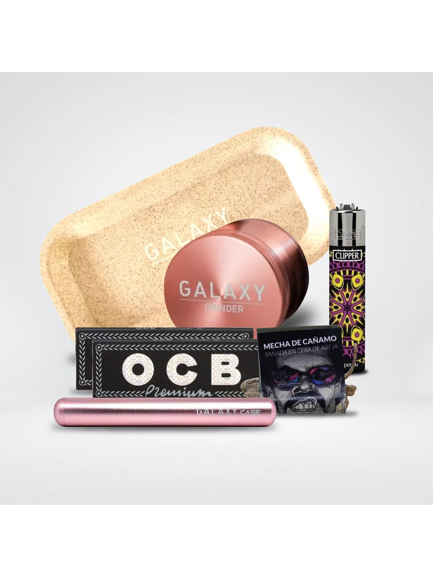 Pack Moledor Aluminio Case Rose Gold 38Mm -Galaxy 1