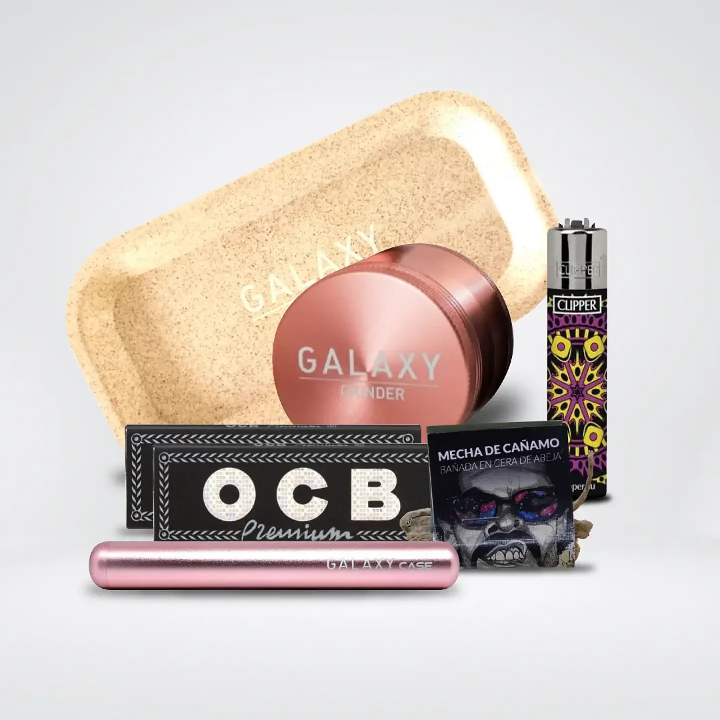 Pack Moledor Aluminio Case Rose Gold 38Mm -Galaxy 1