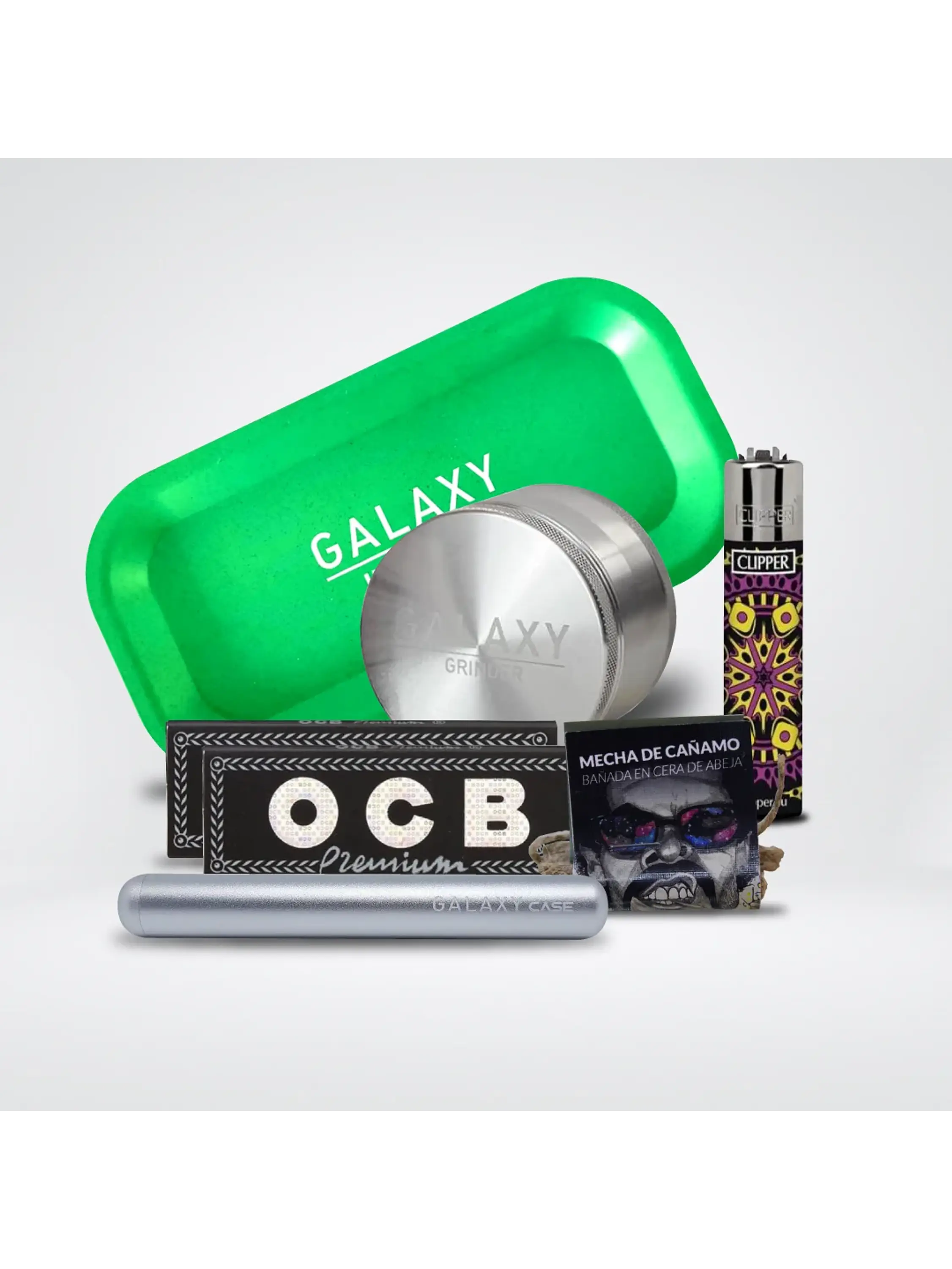 Pack Moledor Aluminio Case Silver 38Mm -Galaxy 1