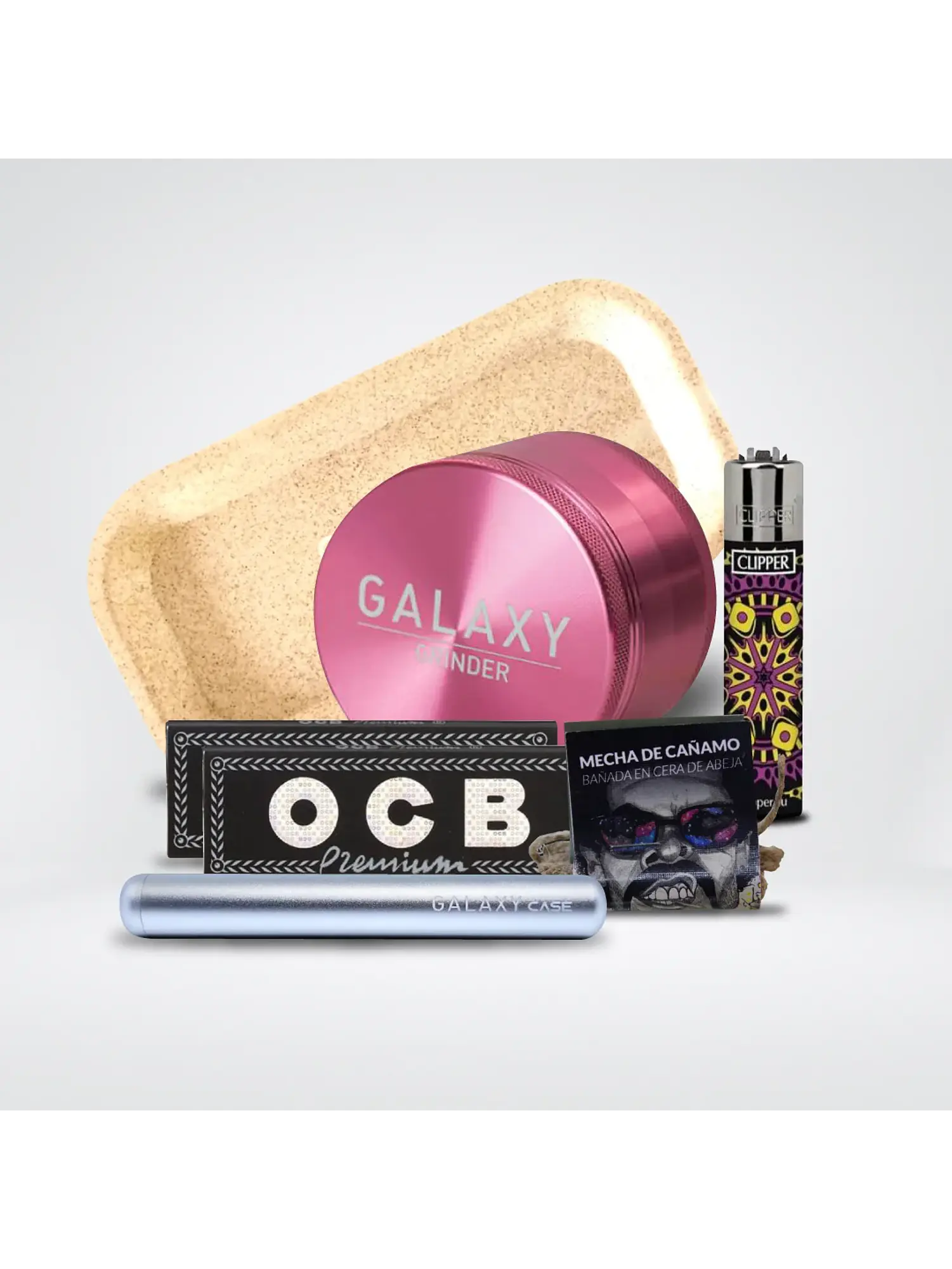 Pack Moledor Aluminio Case Pink 63Mm- Galaxy 1