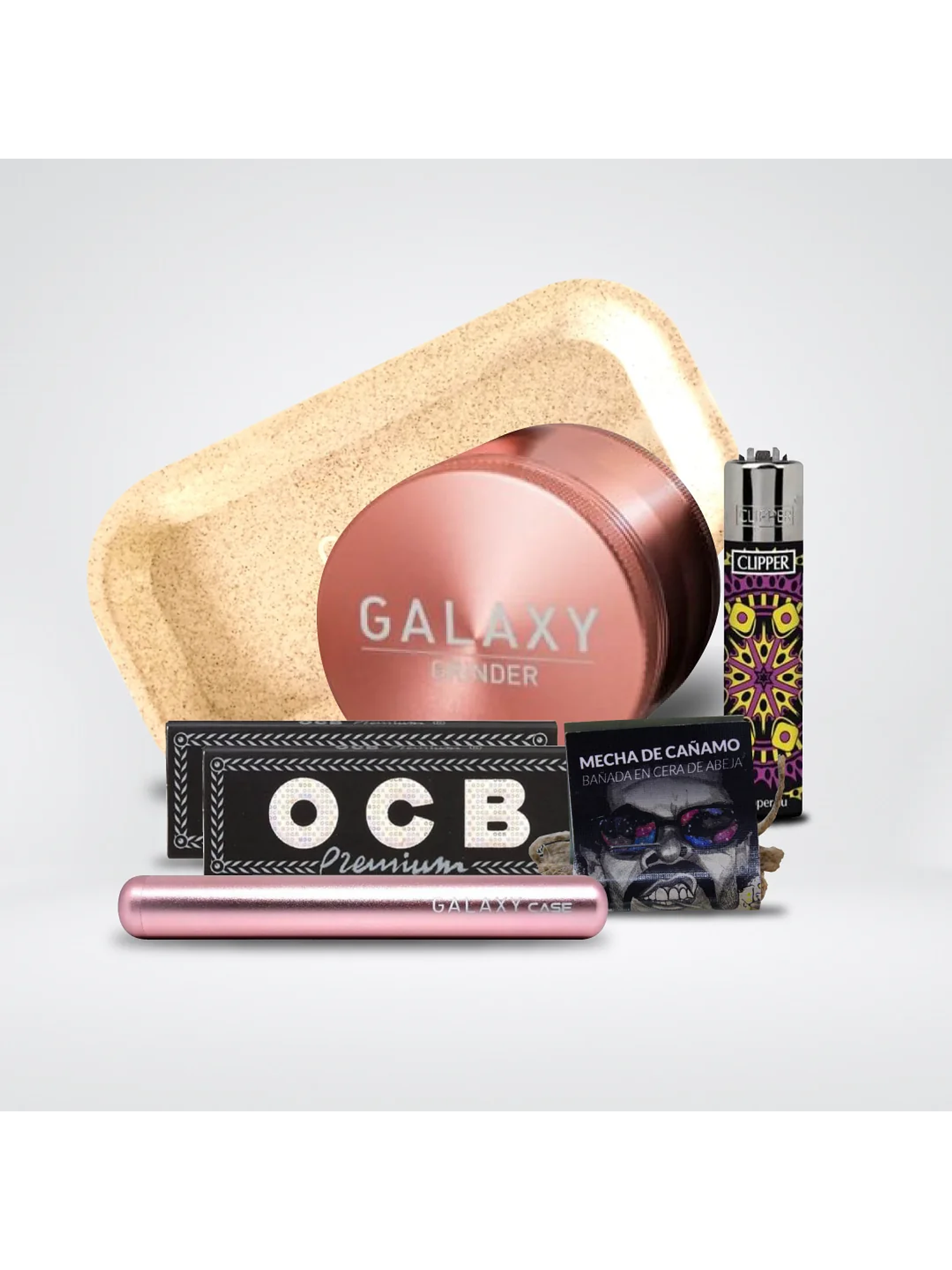 Pack Moledor Aluminio Case Rose Gold 63Mm- Galaxy 1