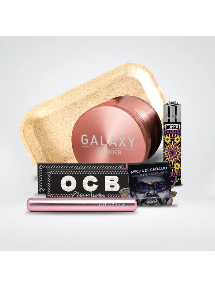 Pack Moledor Aluminio Case Rose Gold 63Mm- Galaxy 1