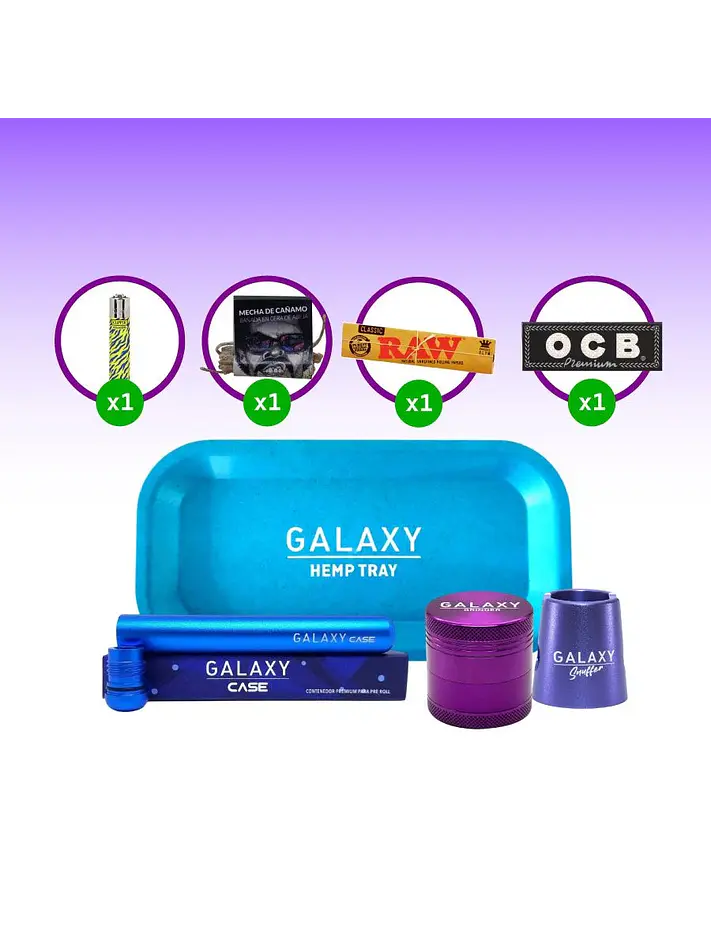 Pack Moledor Aluminio Pro Purple 38Mm - Galaxy 1