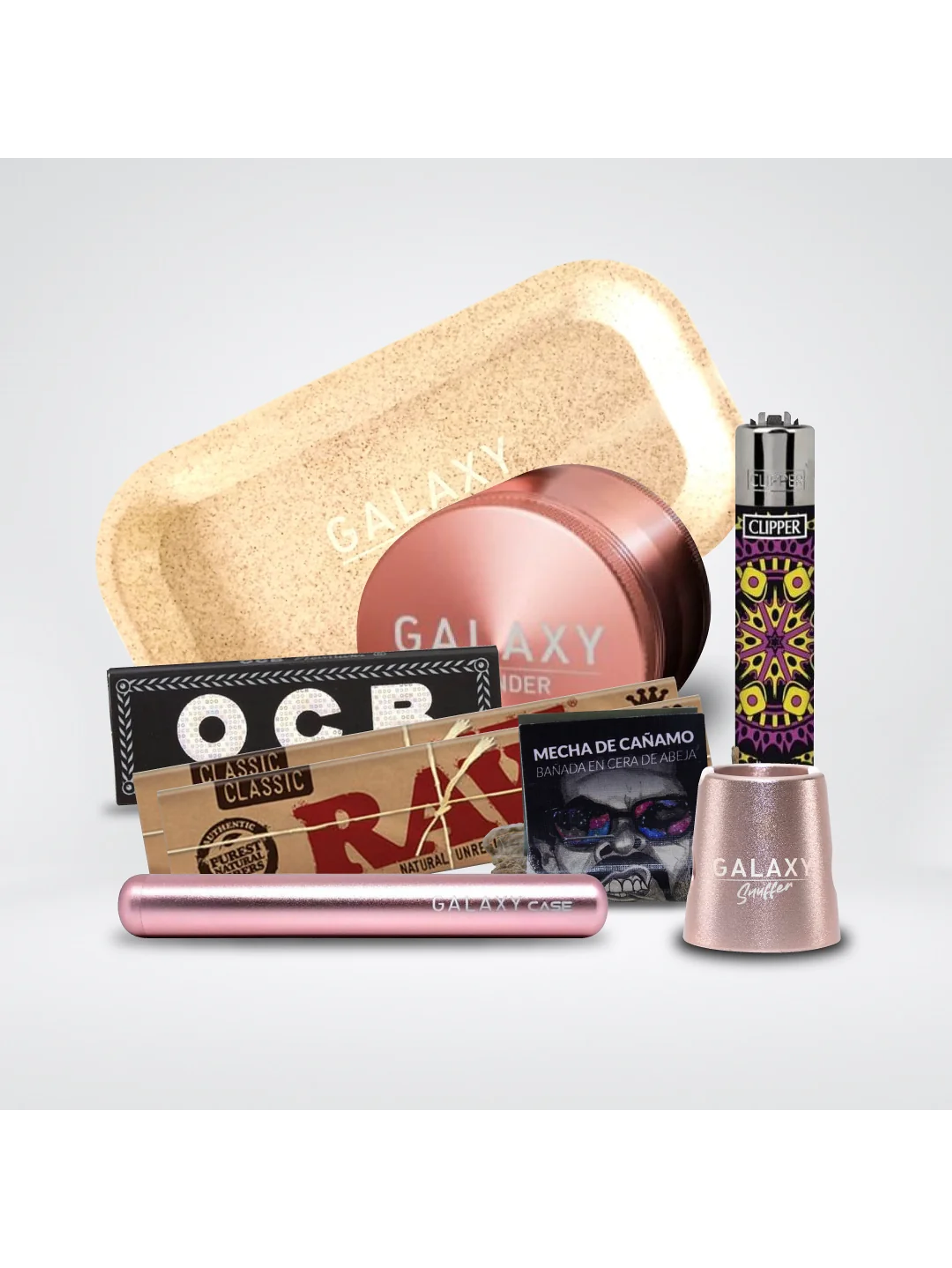 Pack Moledor Aluminio Pro Rose Gold 55Mm-Galaxy 1