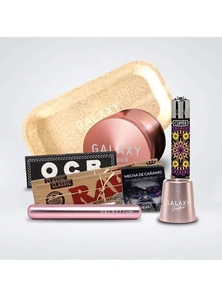Pack Moledor Aluminio Pro Rose Gold 55Mm-Galaxy 1