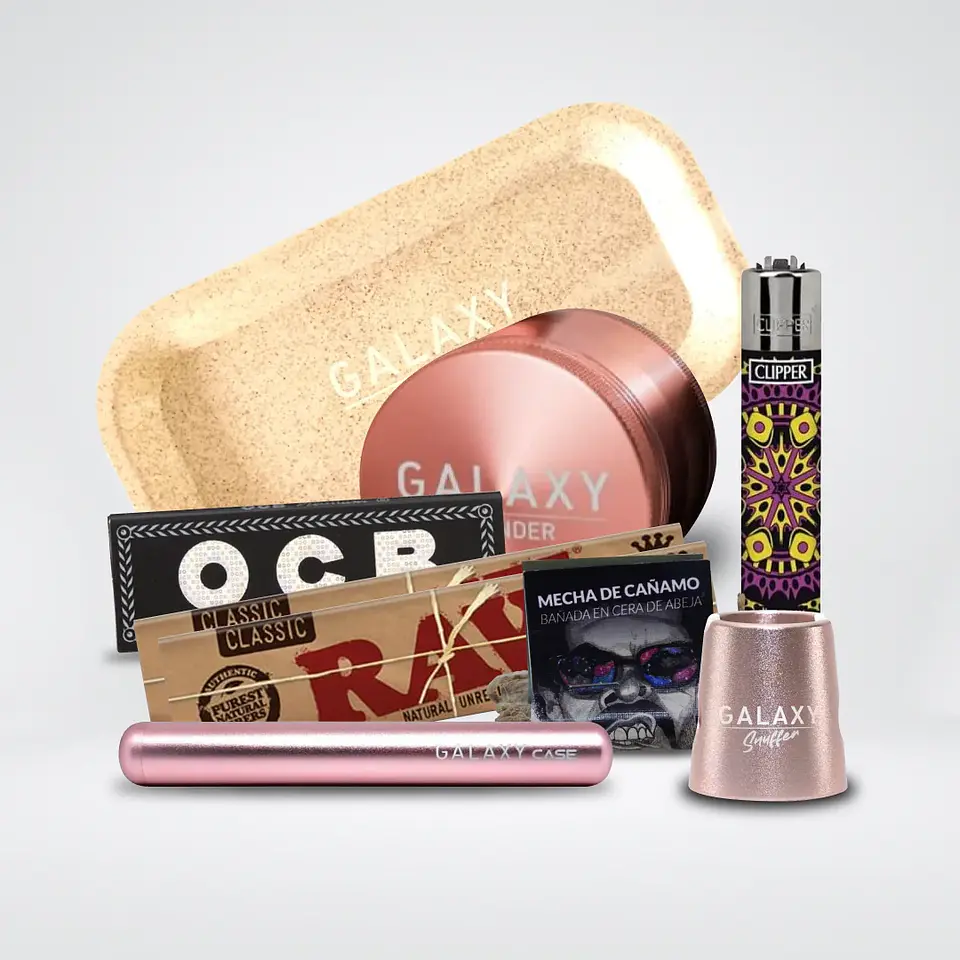 Pack Moledor Aluminio Pro Rose Gold 55Mm-Galaxy 1