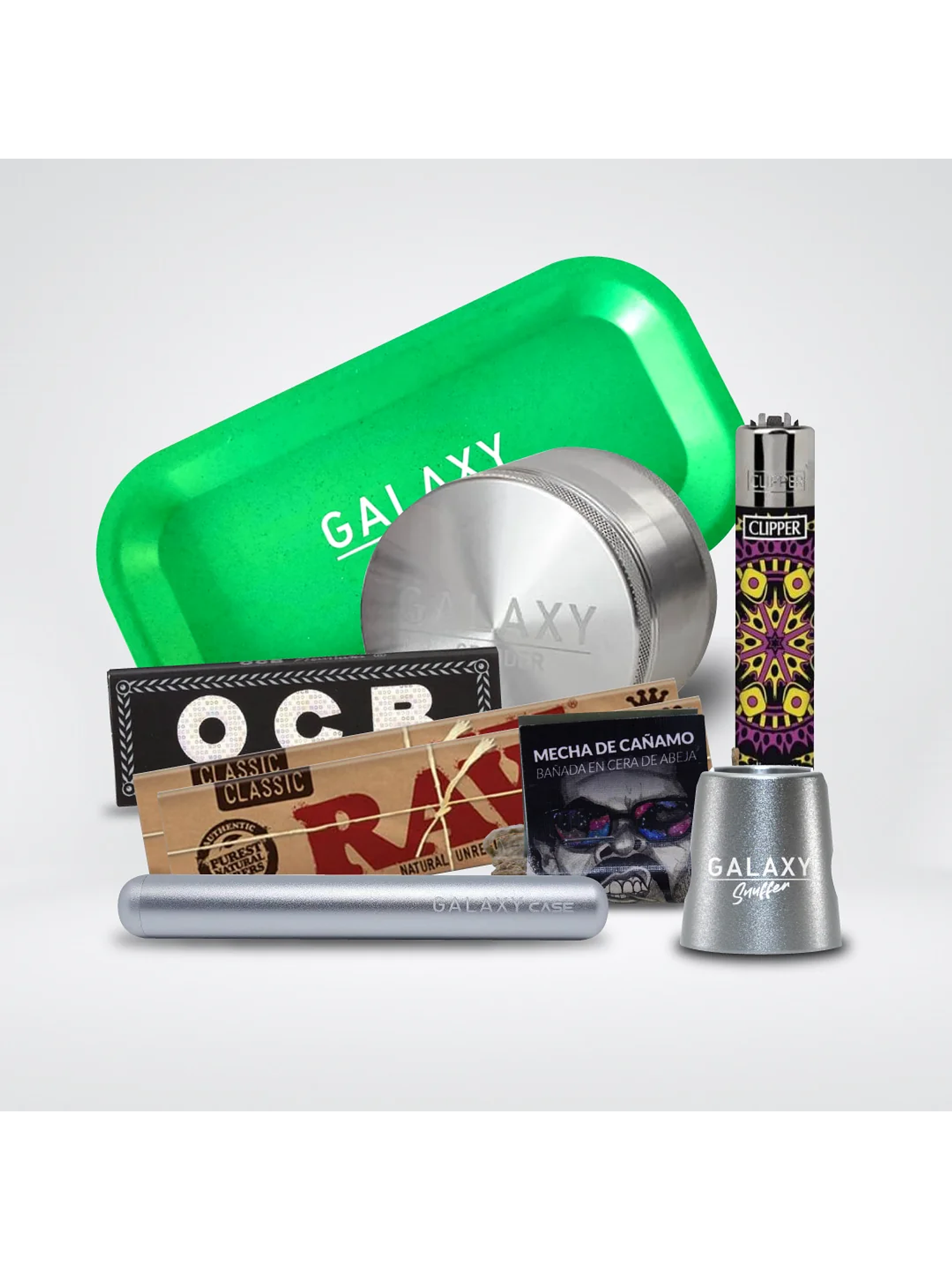 Pack Moledor Aluminio Pro Silver 55Mm-Galaxy 1