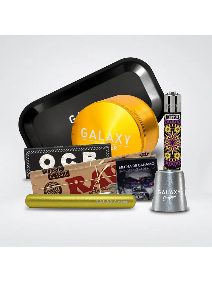 Pack Moledor Aluminio Pro Gold 63Mm-Galaxy 1