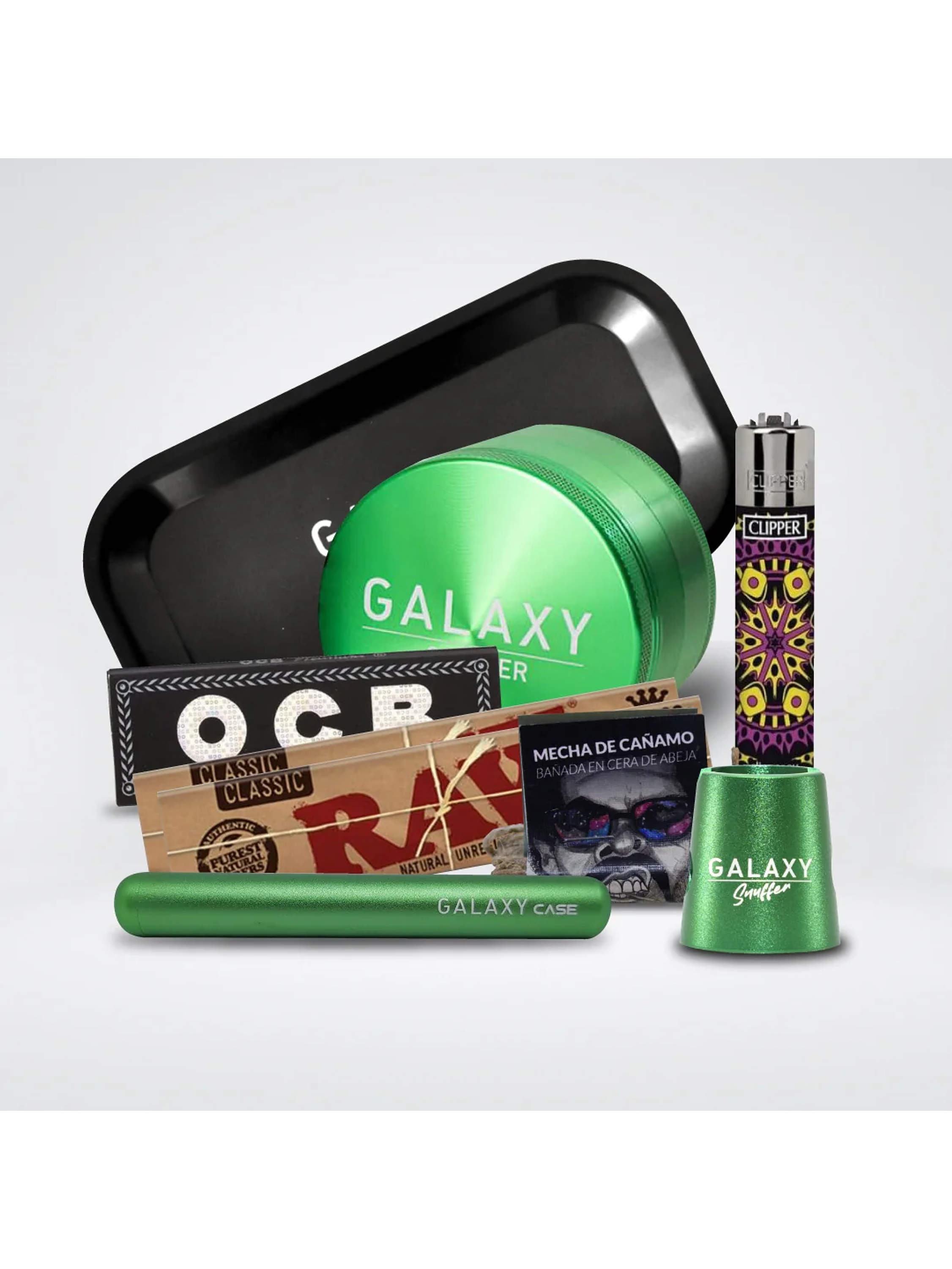 Pack Moledor Aluminio Pro Green 63Mm-Galaxy 1