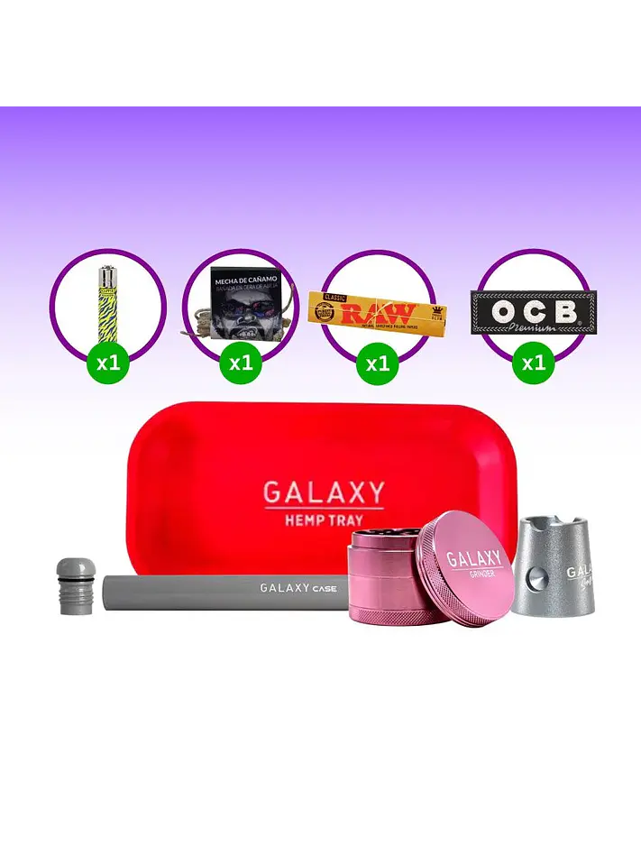 Pack Moledor Aluminio Pro Pink 63Mm-Galaxy 1