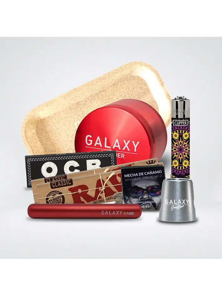 Pack Moledor Aluminio Pro Red 63Mm-Galaxy 1