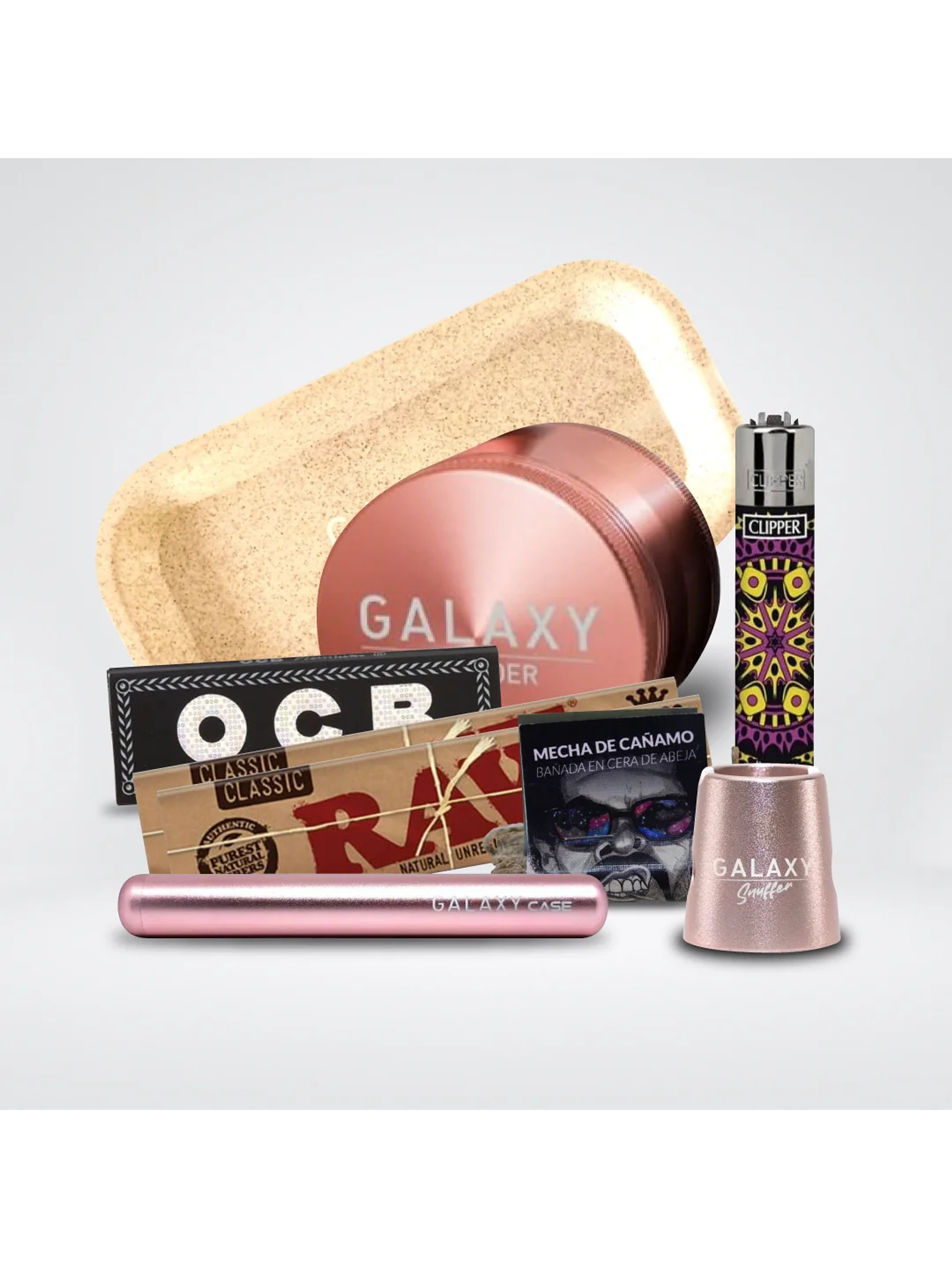 Pack Moledor Aluminio Pro Rose Gold 63Mm-Galaxy 1