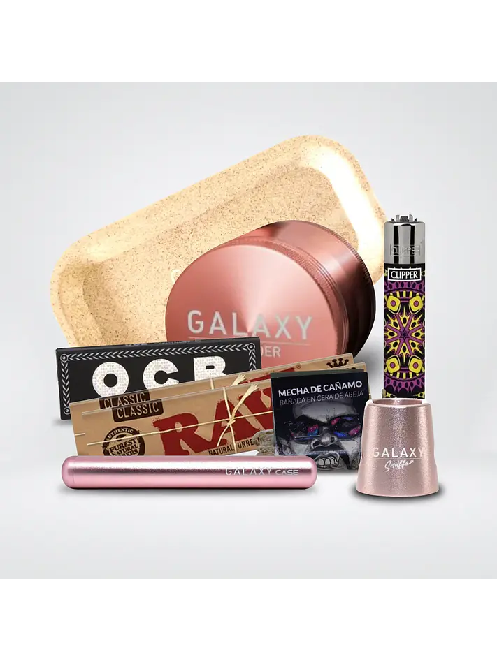 Pack Moledor Aluminio Pro Rose Gold 63Mm-Galaxy 1