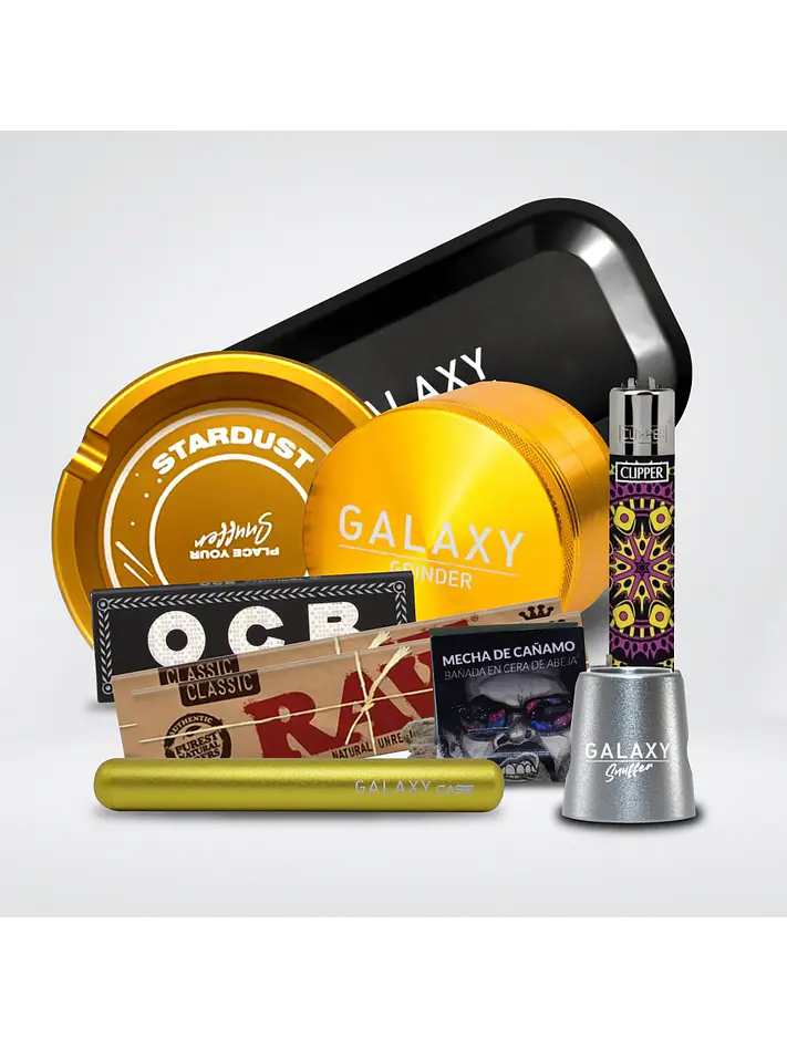Pack Moledor Aluminio Experto Gold 63Mm - Galaxy 1