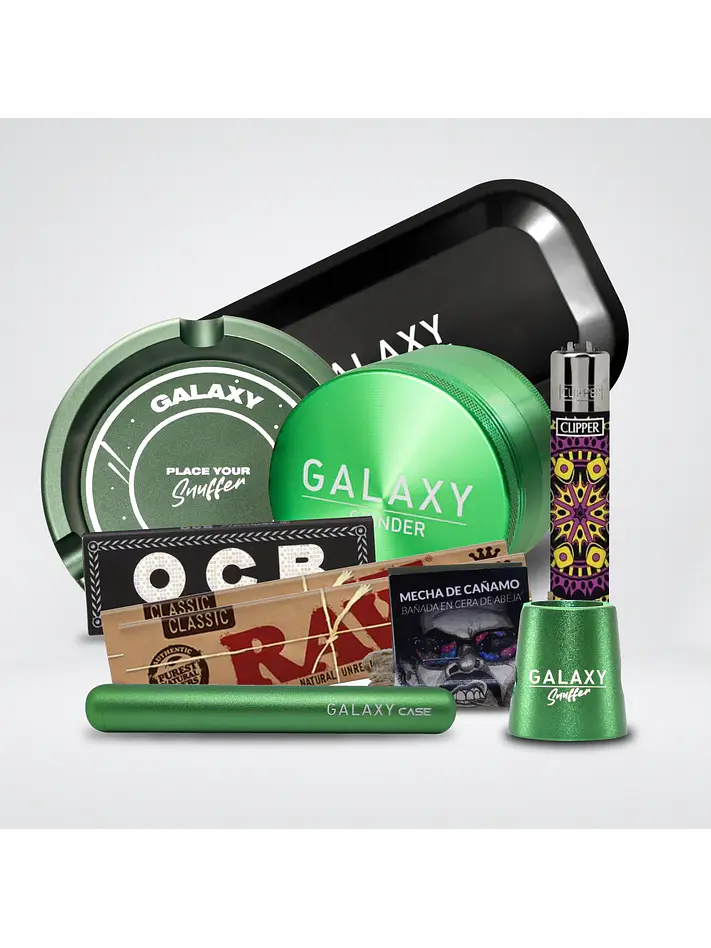 Pack Moledor Aluminio Experto Green 63Mm - Galaxy 1
