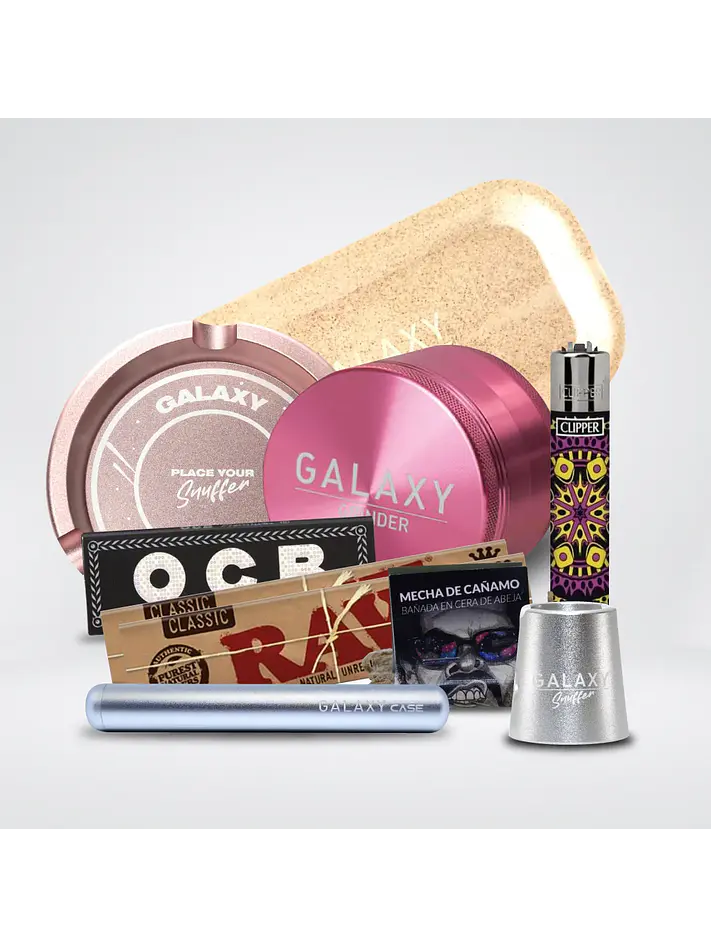 Pack Moledor Aluminio Experto Pink 63Mm - Galaxy 1