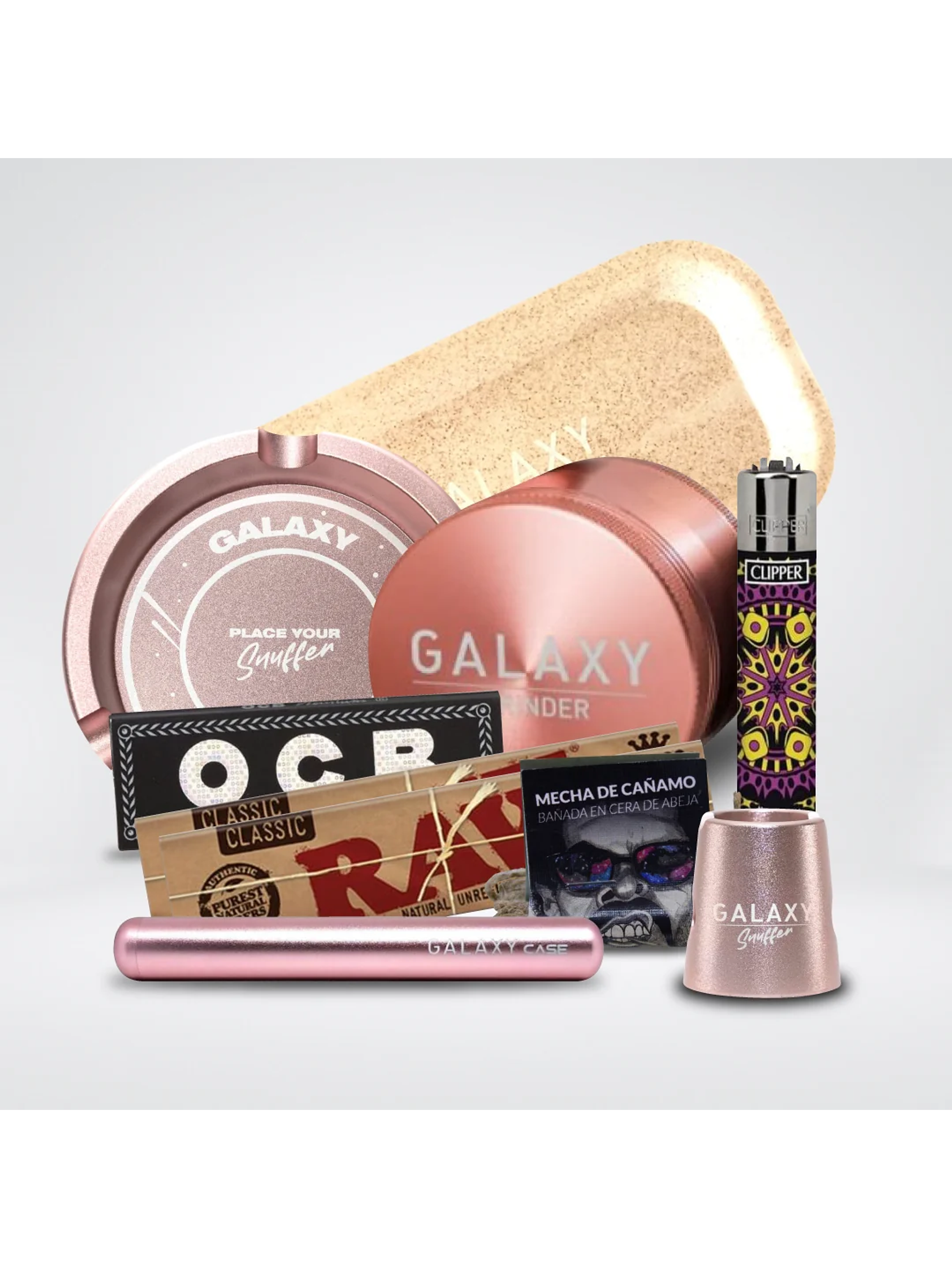 Pack Moledor Aluminio Experto Rose Gold 63Mm - Galaxy 1