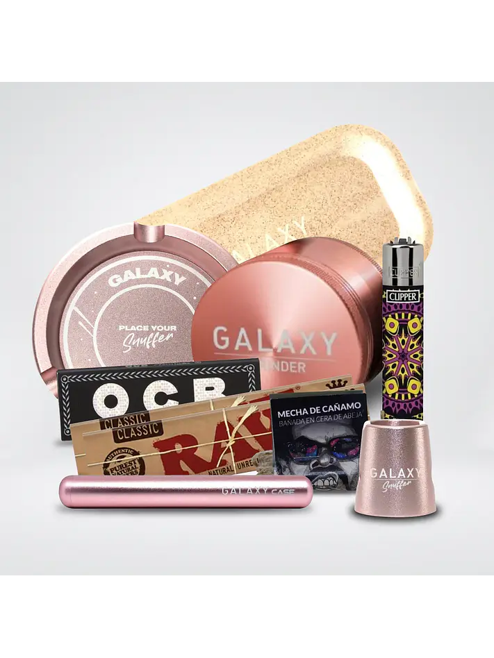 Pack Moledor Aluminio Experto Rose Gold 63Mm - Galaxy 1