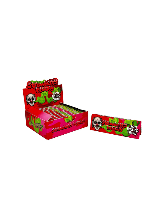 PAPER FLAVOUR 1 1/4 BLOODY STRAWBERRY- LION ROLLING CIRCUS 1