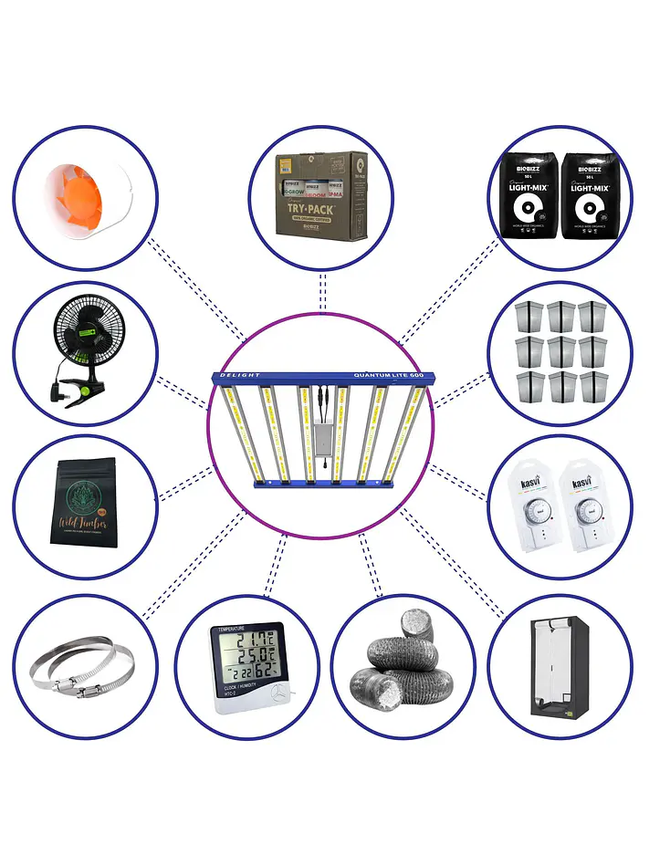 Kit Completo Quantum Lite Delight 120- 600W Fácil Armado 1