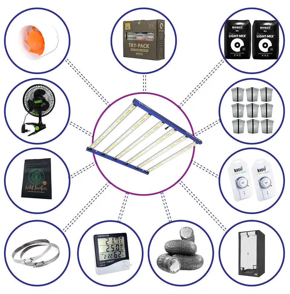 Kit Completo Quantum Lite Delight Plus 120- 720W Fácil Armado 1