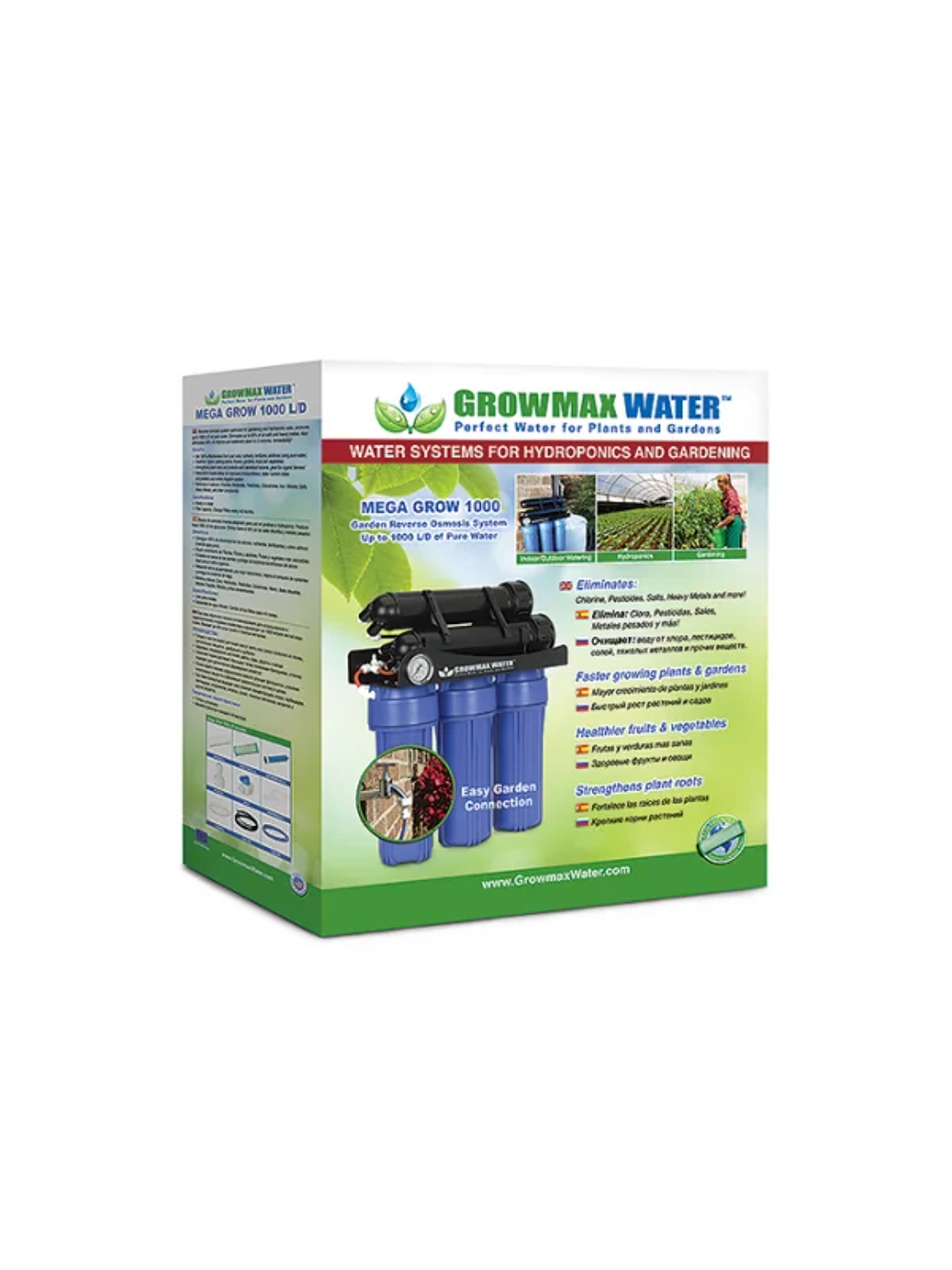 Sistema De Purificacion De Agua Mega Grow 1000L/Día- Growmax 3