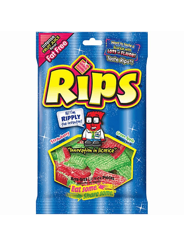 RIPS STRAWBERRY GREEN APPLE GOMITAS ACIDAS 113 GR 1