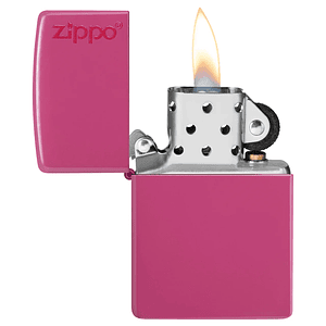 Encendedor Rosado Logo Rojo-Zippo