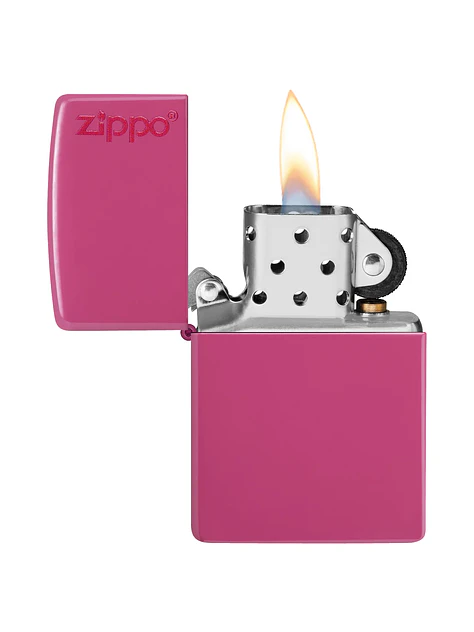 Encendedor Rosado Logo Rojo-Zippo 2
