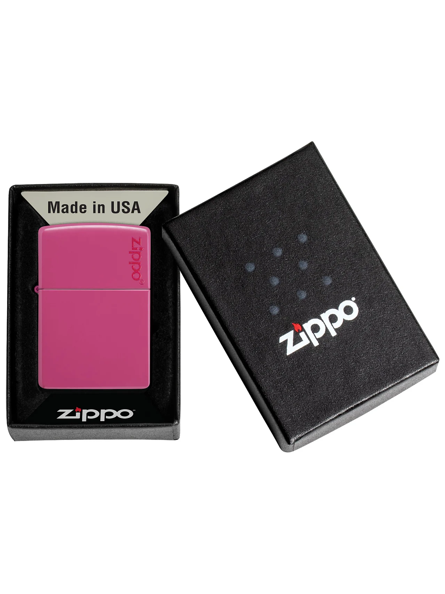 Encendedor Rosado Logo Rojo-Zippo 3