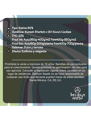 GELATO FRUITS AUTO X1-DELIRIUM SEEDS 2