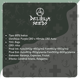 MEDICAL CBD FEM X4-DELIRIUM SEEDS