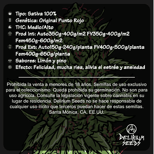 PUNTO ROJO FEM X4-DELIRIUM SEEDS