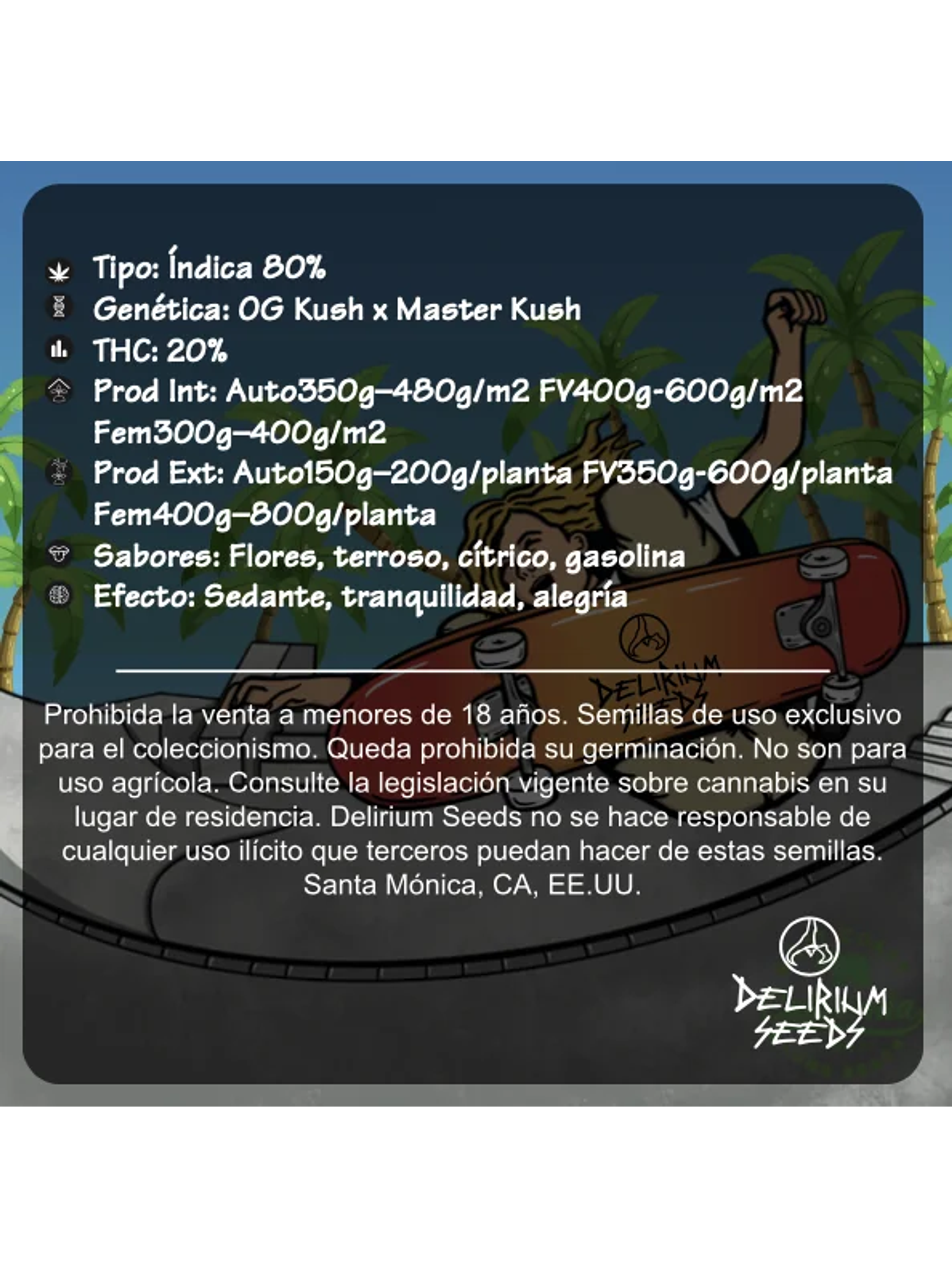 West Kush Auto -Delirium Seeds (X4/X2/X1) 2