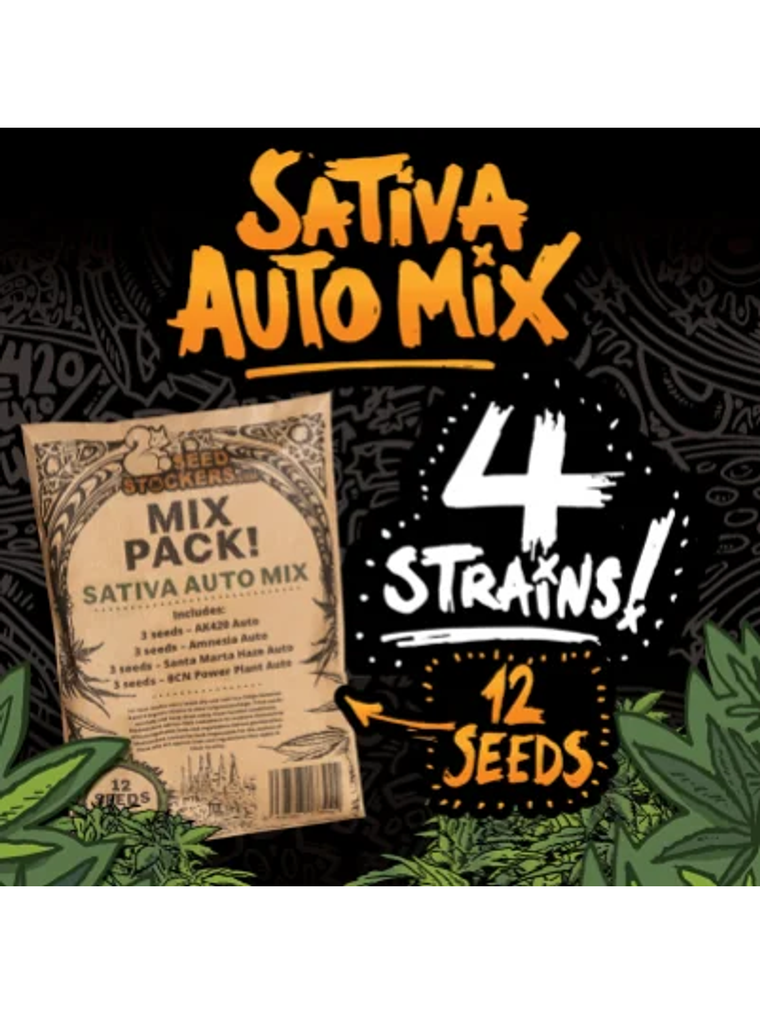 Sativa Auto Mix X12-Seedstockers 1