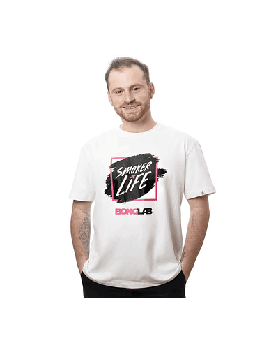 WHITE SHIRT SMOKER LIFE XL-BONGLAB 3