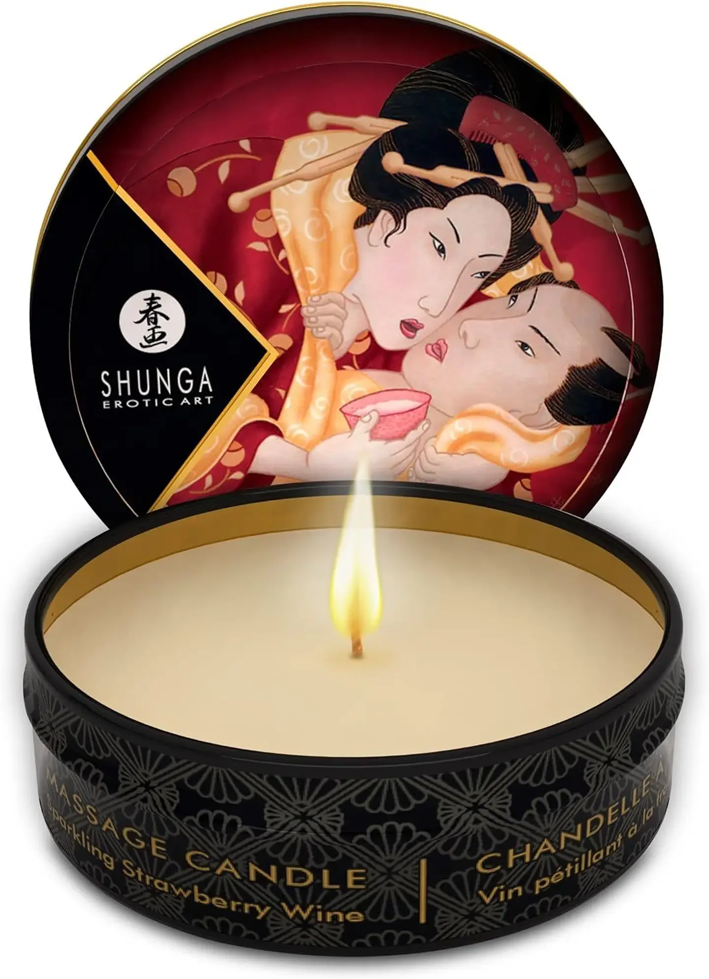 Vela Shunga Mini Frutilla Champagne 1