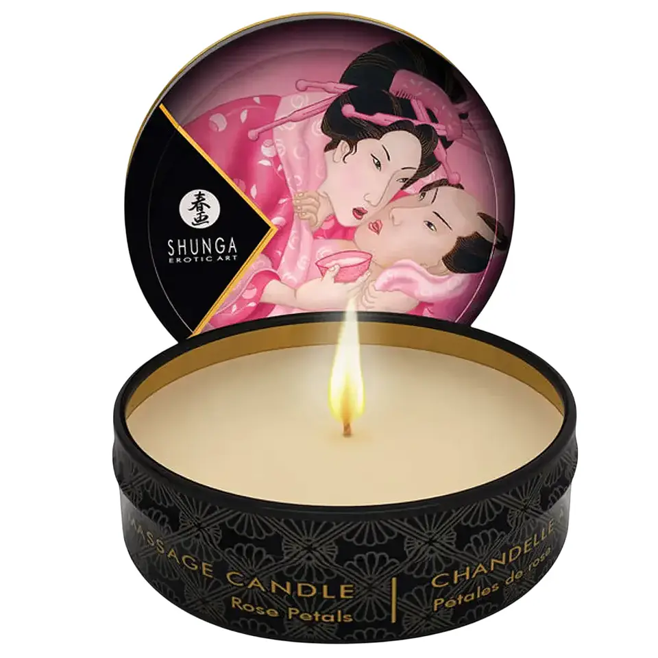 Vela Shunga Mini Petalos De Rosa 1
