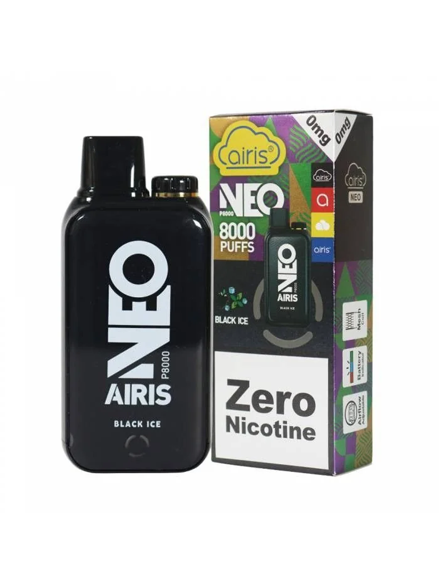 Vaporizador Airis Neo P8000 Black Ice 5%-Airistech 1