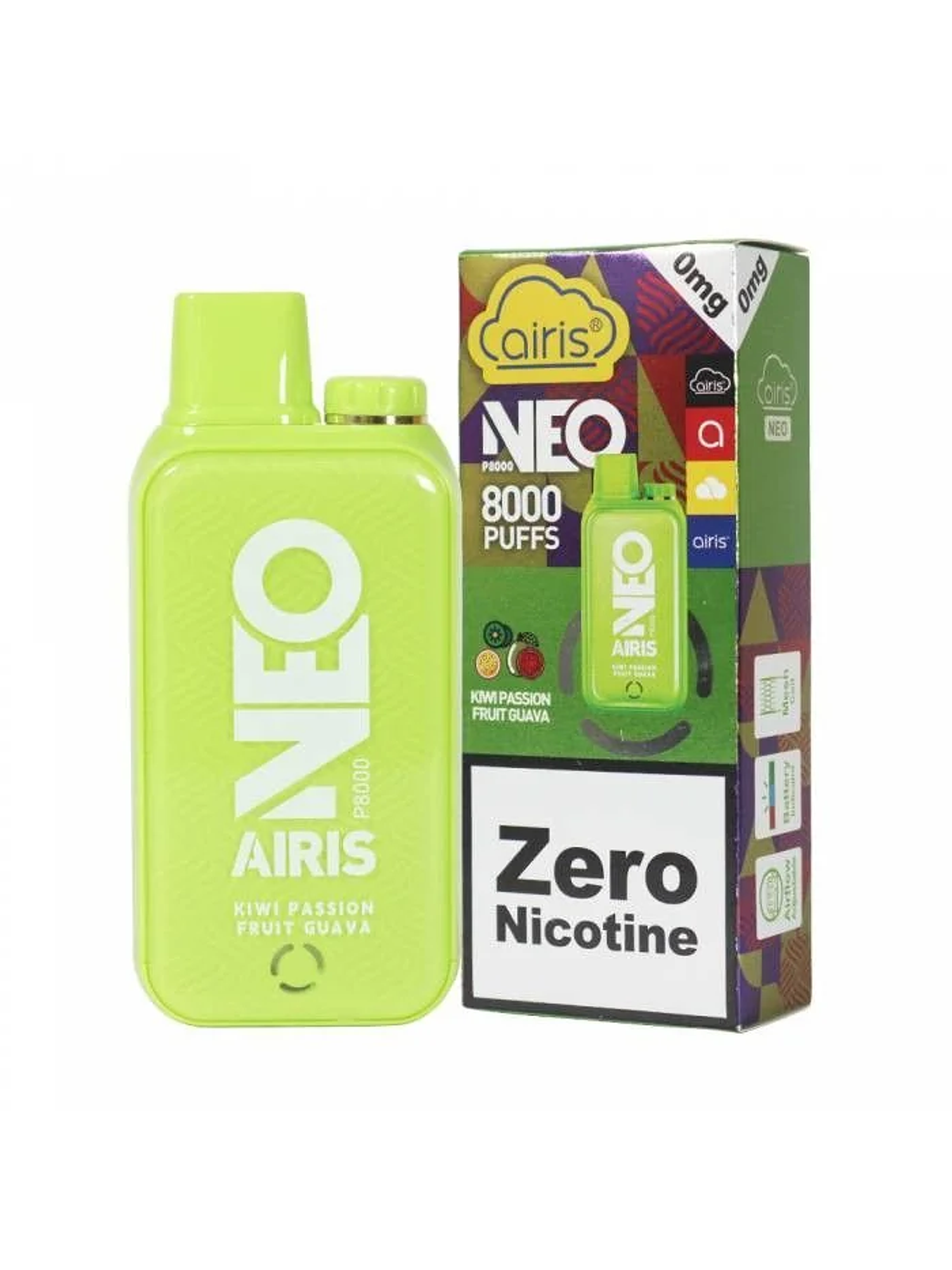 Vaporizador Airis Neo P8000 Kiwi Passion Fruit Guava 5%-Airistech 1