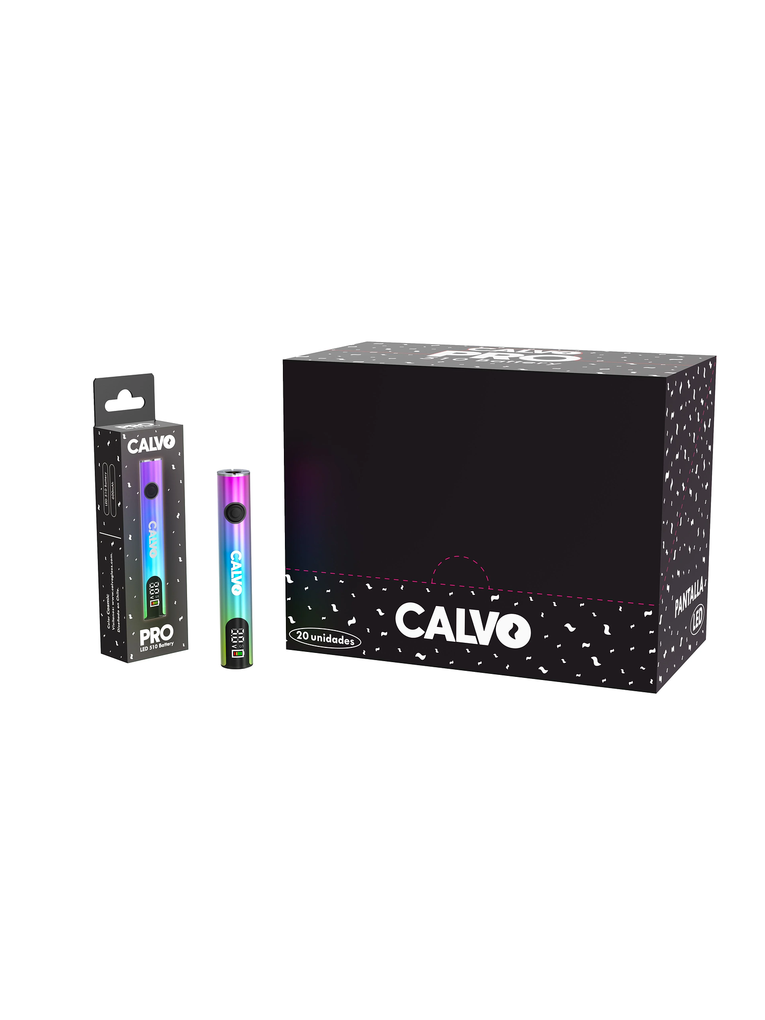 Bateria 510 Led 400Mah Cosmic Purple-Calvo Glass 1