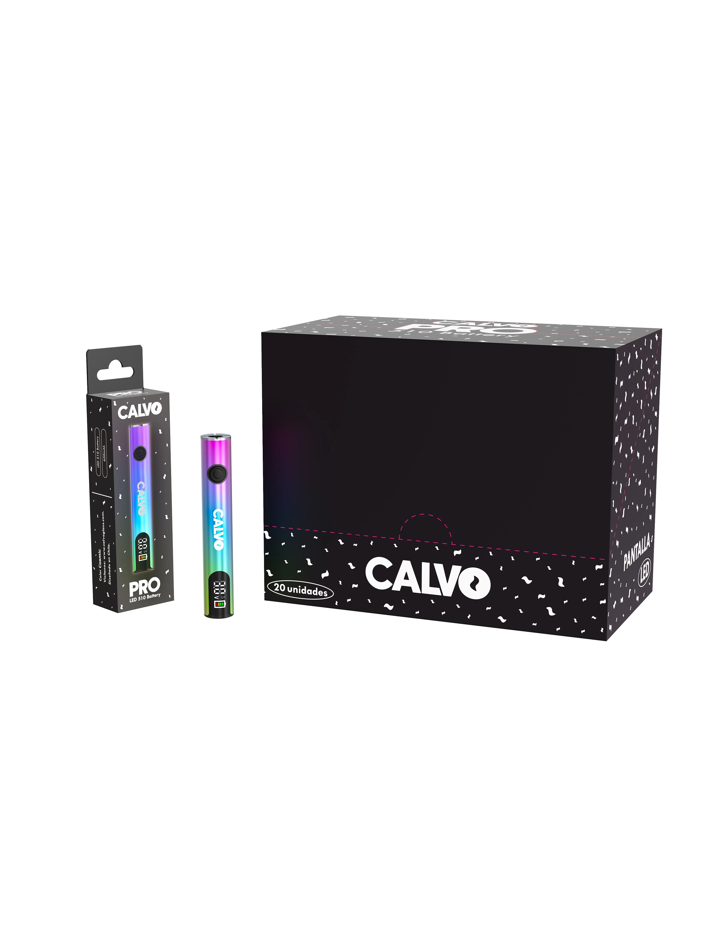 Bateria 510 Led 400Mah Cosmic Purple-Calvo Glass 1