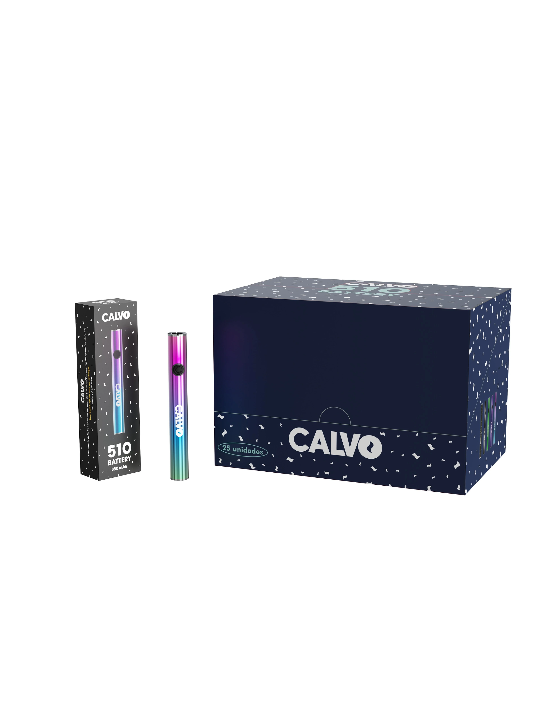 Bateria 510 350Mah Cosmic Purple-Calvo Glass 1