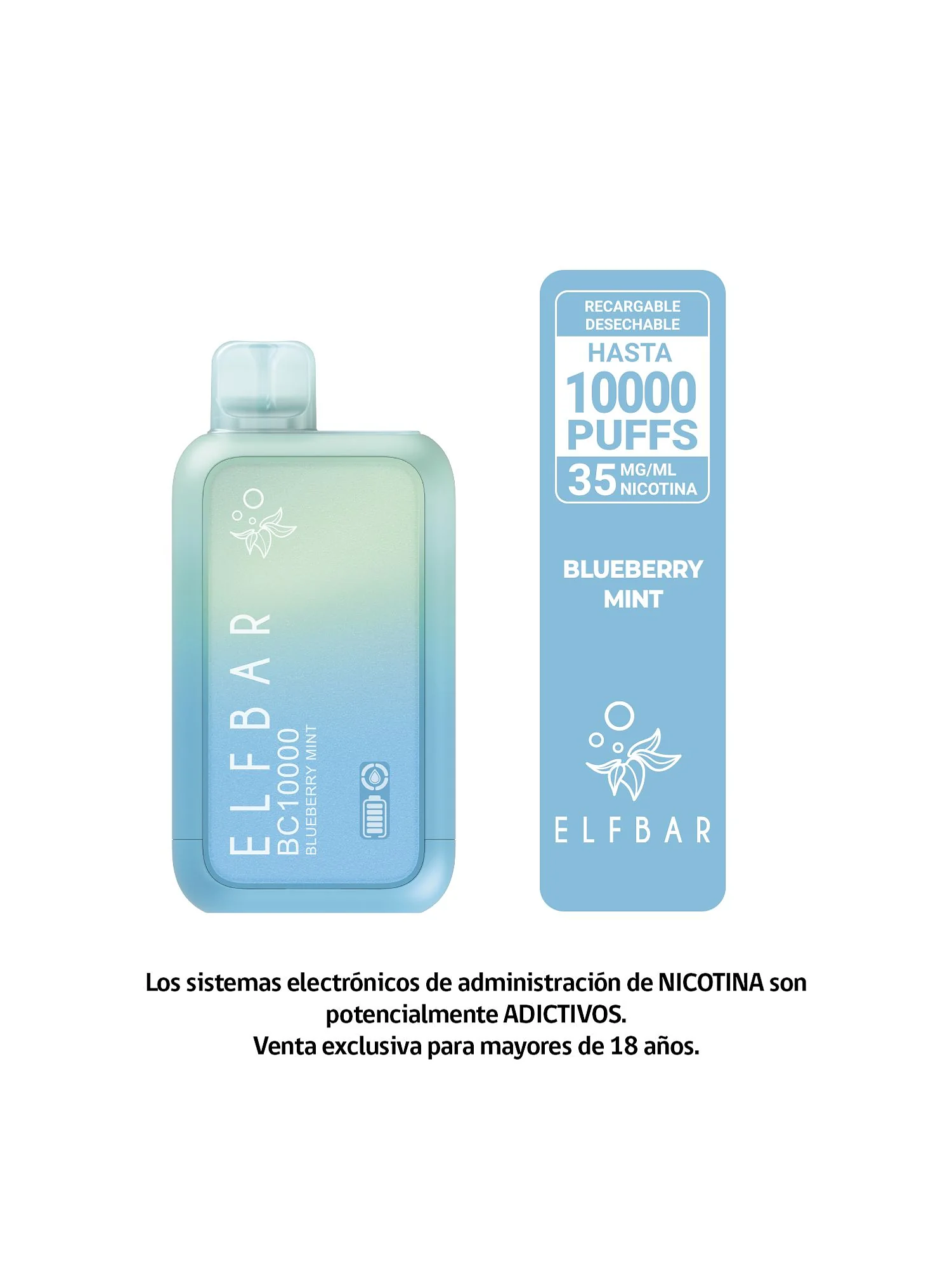 Elfbar Bc10000 Blueberry Mint-Vape Recargable 10000 Puffs 1