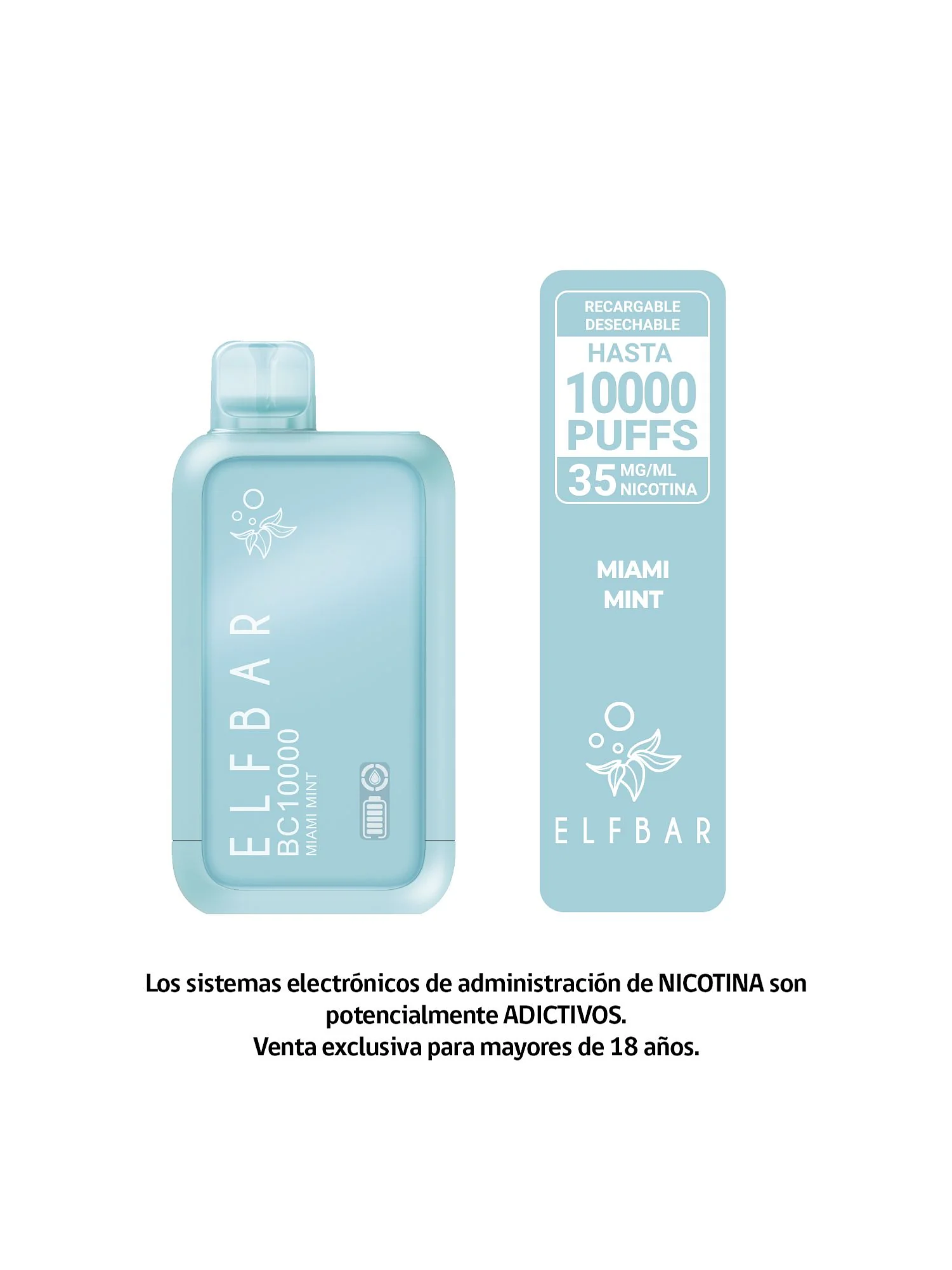 Elfbar Bc10000 Miami Mint - Vape Recargable 10000 Puffs 1
