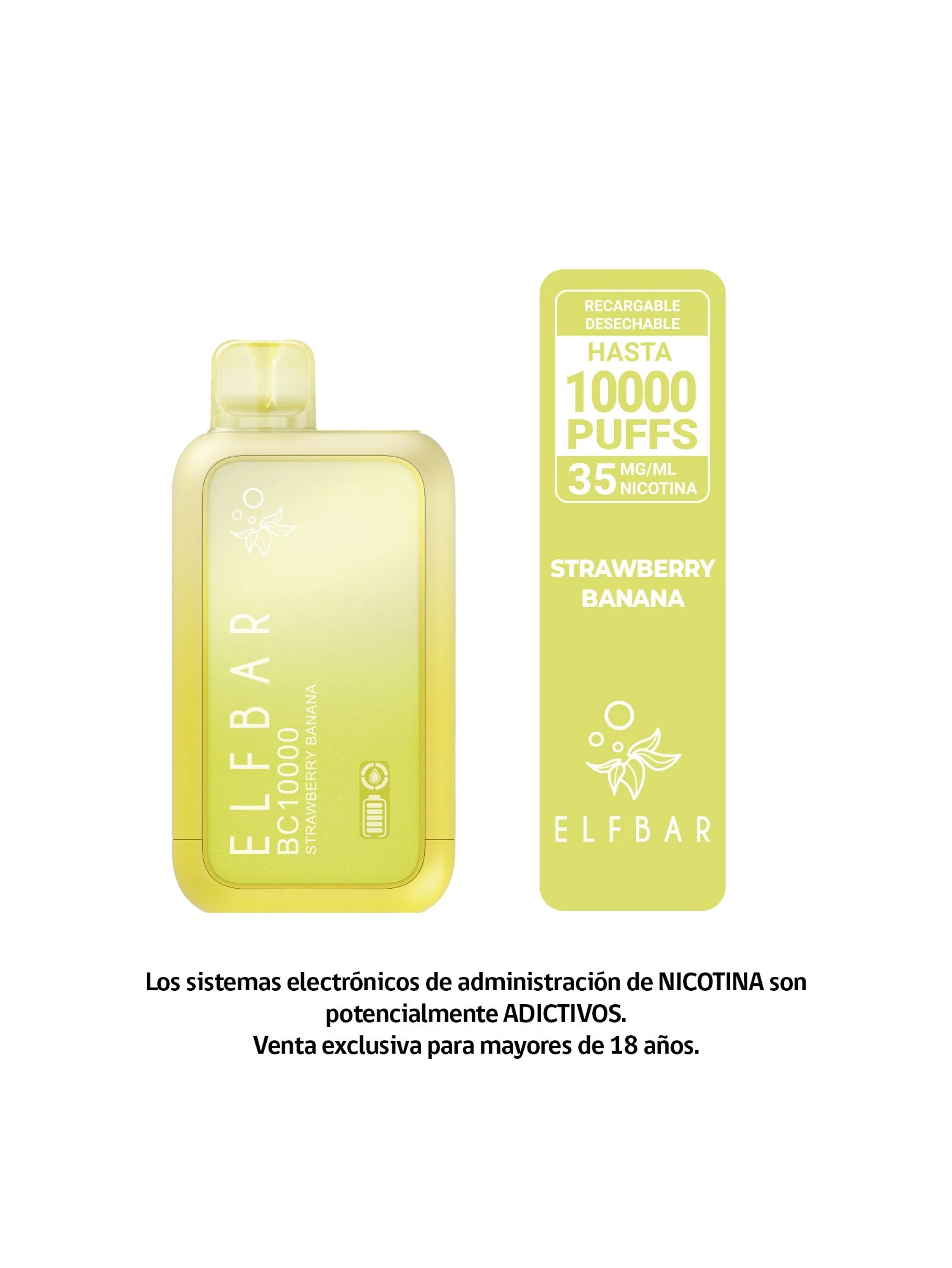 Elfbar Bc10000 Strawberry Banana - Vape Recargable 10000 Puffs 1