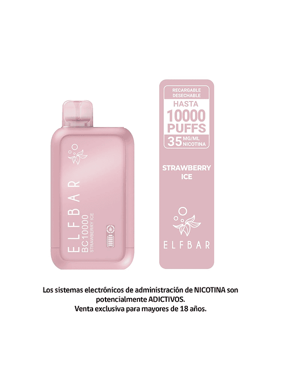ELFBAR BC10000 STRAWBERRY ICE - VAPE RECARGABLE 10000 PUFFS 1