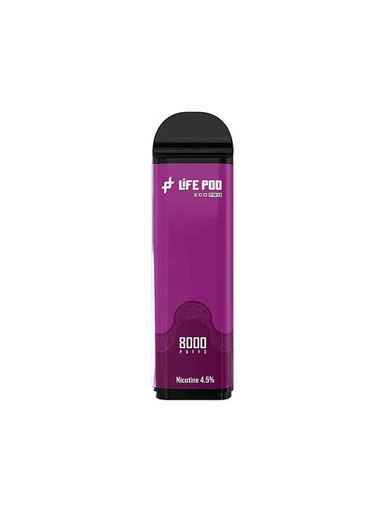RECARGA 8000 PUFF GRAPE ICE 4.5%-LIFE POD 1