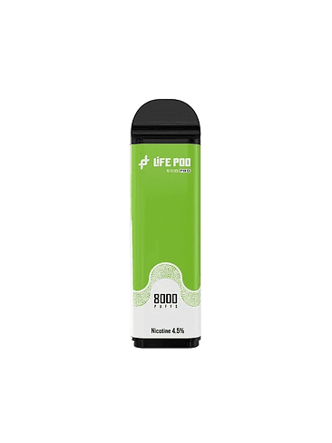 RECARGA 8000 PUFF GREEN APPLE 4.5%-LIFE POD 1